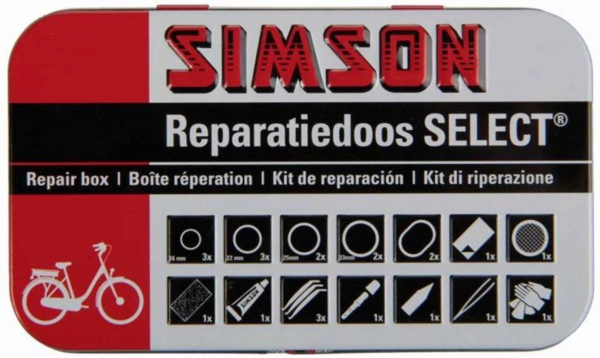 Simson Bandenreparatieset / Bandenplakset Compleet - Type Select T.b.v. Fiets - 23 Delig - Afbeelding 5