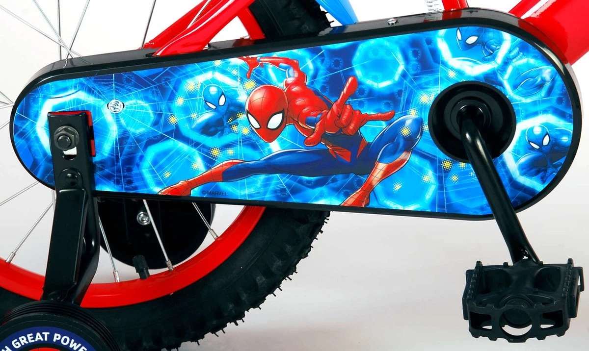 Marvel Spider-Man Kinderfiets - Jongens - 16 Inch - Blauw/Rood - Afbeelding 8