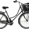Wheelerz.nl Omafiets 28 Inch / 53cm Zwart | Incl Voordrager & Krat
