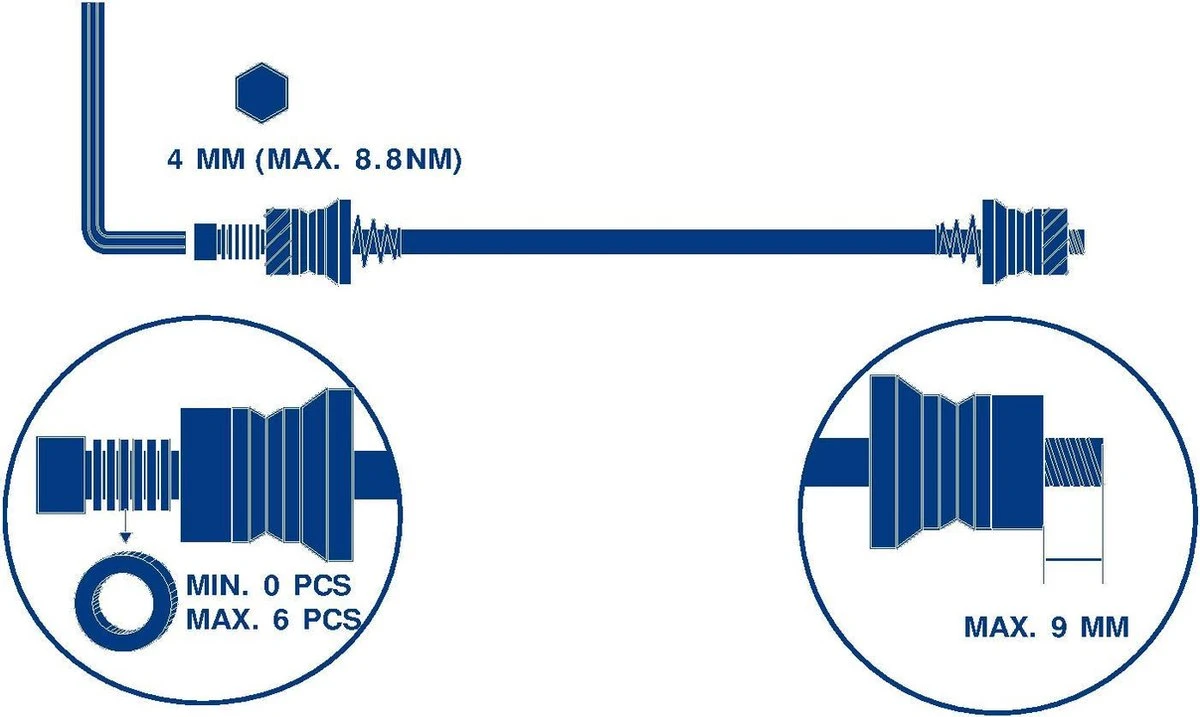 BBB Cycling Quickrelease Set WheelFixed BQR-03 - Zwart - Afbeelding 2