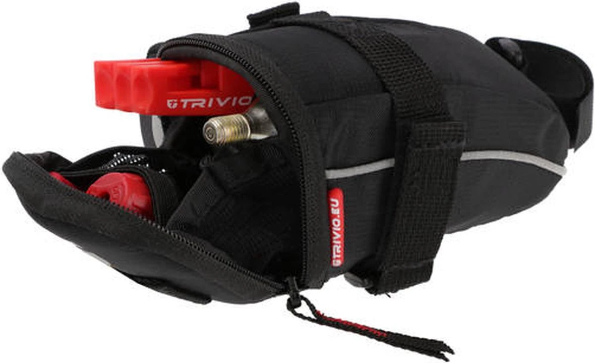 Trivio - Ready To Ride Zadeltas Racefiets + Binnenband + CO2 Adapter Met Patroon + Bandenlichter Set - Afbeelding 2