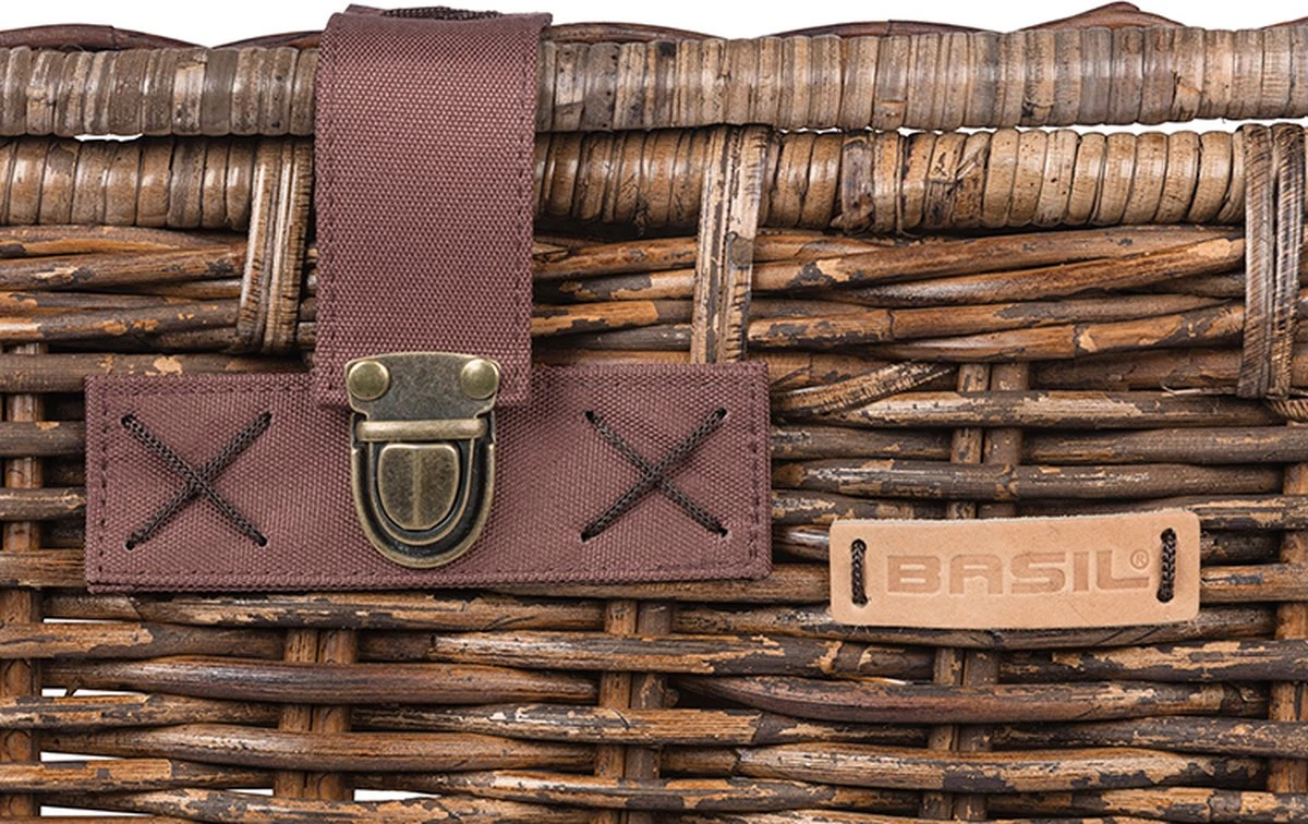Basil Denton Fietsmand M - Voor - Rotan - Bruin - Medium - Afbeelding 3