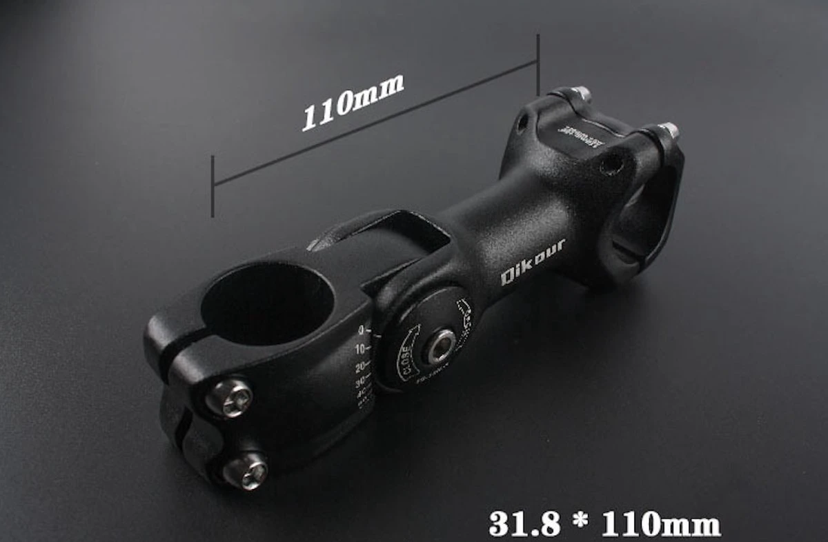 Voltano A-Head Verstelbare Stuurpen Voorbouw – 1-1/8” 28,6 / 110 Mm / 31,8 Mm – Zwart - º60 Graden Verstelbaar - Stuur Verhoger - Stuur Verlenger - Afbeelding 2