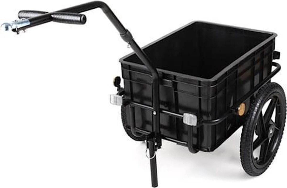 DURAMAXX Big Mike Fietskar - Fietsaanhanger - 70 Liter - Zwart - Afbeelding 2