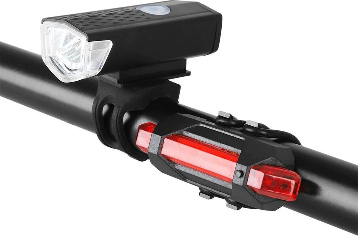 Merkloos Fietsverlichting Usb Oplaadbaar - LED - Lampen Set - Voor & Achter - Mountainbike - Racefiets - Fiets - Afbeelding 4
