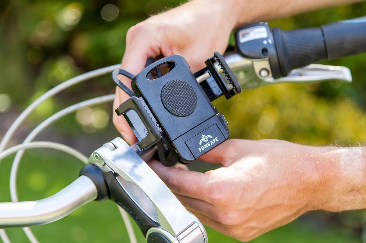 FONSAFE® Telefoonhouder Fiets - Universeel En Schokbestendig Voor GSM - Handsfree Bellen - 360° Draaibaar - Smartphone Houder Fiets - Iphone - Samsung - Huawei - Afbeelding 5