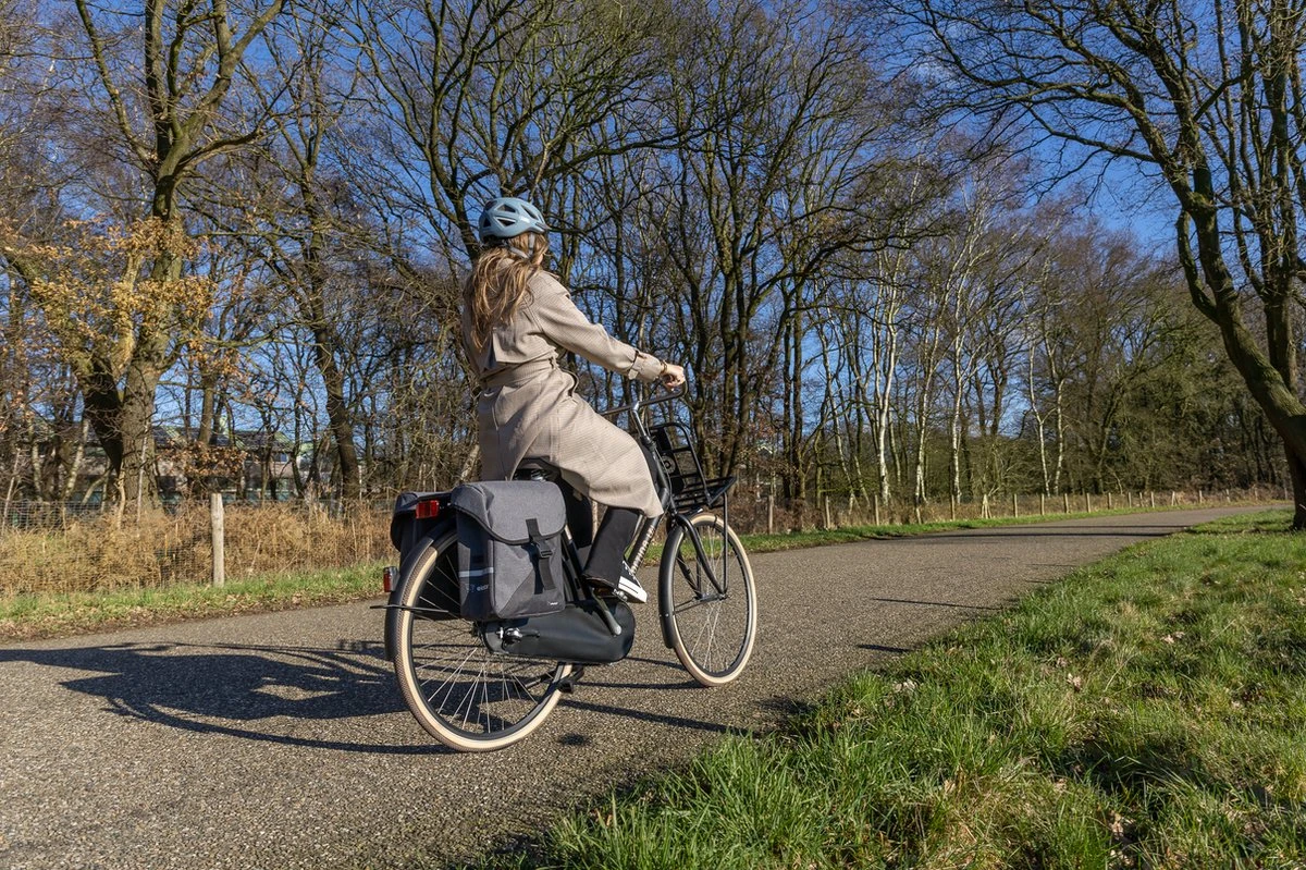 Ekostar® Online Shopping - Dubbele Fietstas - Donker En Licht Grijs - Waterafstotend - Fietstas - 34 Liter - Fietstassen Elektrische Fietsen - Afbeelding 5