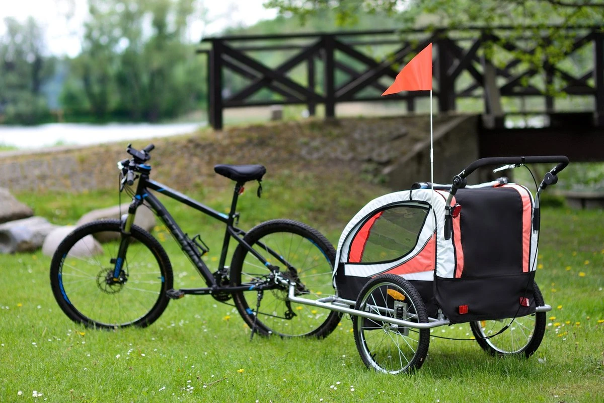 Fietskar Voor Kinderen - Met Buggyfunctie - En Schokbrekers - Rood - Afbeelding 15