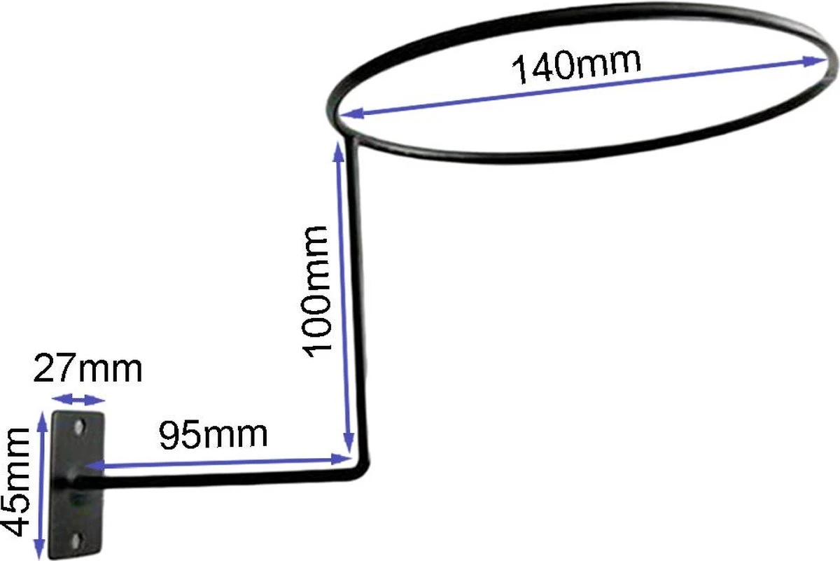 Robuuste Muurbeugel Voor Het Veilig Opbergen Van Uw Helm - Monteerbare Helmhouder Voor Motor-, Fiets- En Sportieve Helmen - Afbeelding 2