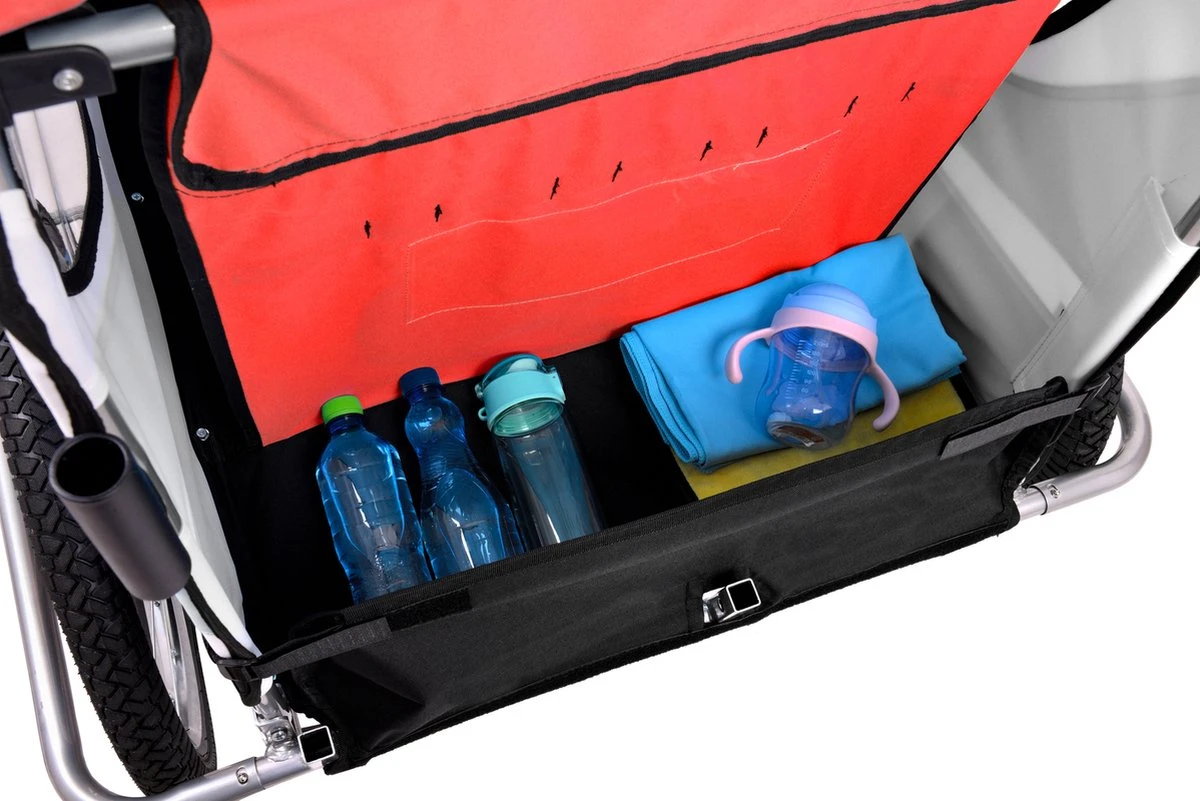 Fietskar Voor Kinderen - Met Buggyfunctie - En Schokbrekers - Rood - Afbeelding 17