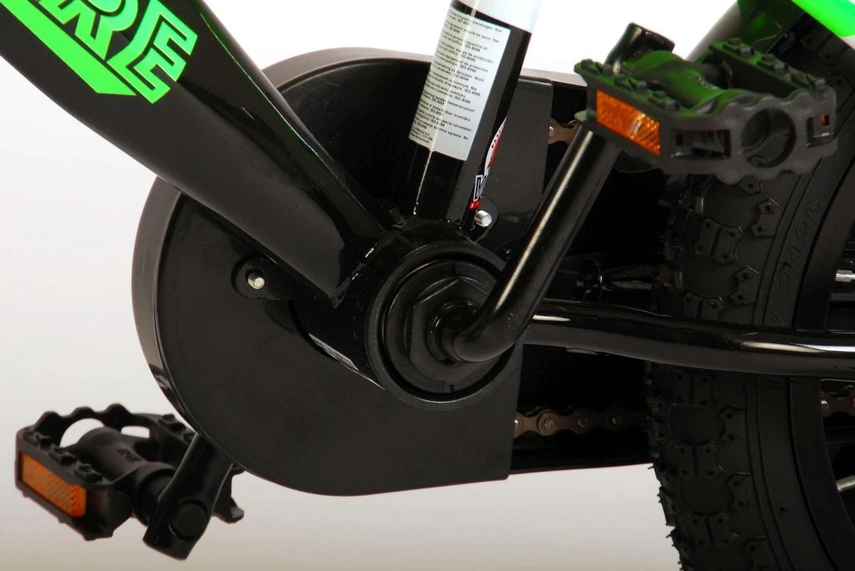 Volare Sportivo Kinderfiets - Jongens - 14 Inch - Neon Groen/Zwart - 95% Afgemonteerd - Afbeelding 10