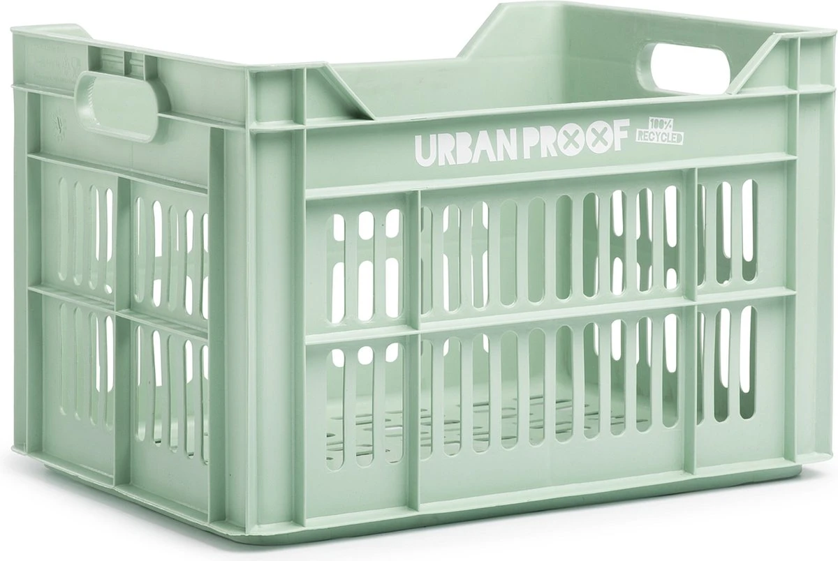URBAN PROOF Fietskrat - 30 L - Vintagegroen