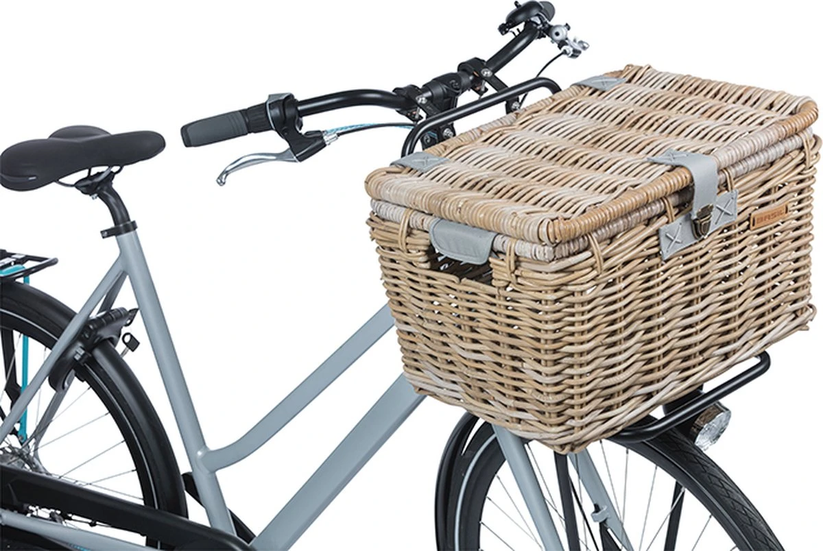 Basil Denton Fietsmand L - Voor - Rotan - Grijs - Large - Afbeelding 6