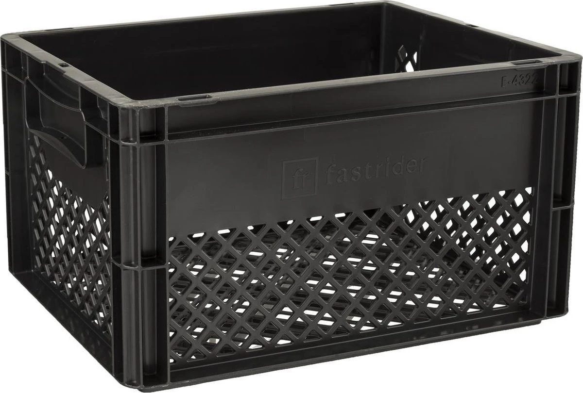 Fastrider Fietskrat Medium - Zwart - 22L