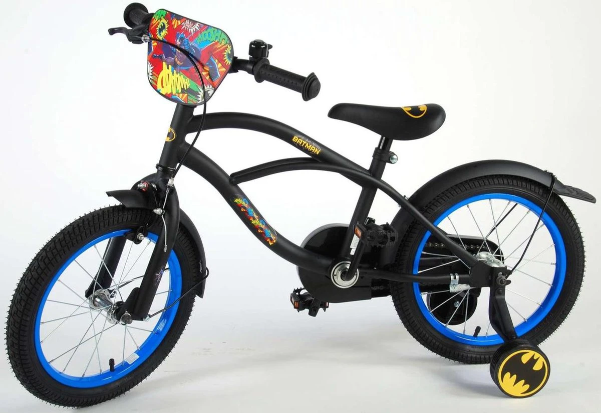 Volare Batman Kinderfiets - Jongens - 16 Inch - Zwart/Blauw - 95% Afgemonteerd - Afbeelding 12