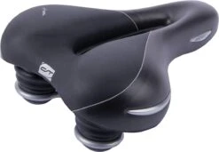 Contec Elliptic+ City/Tour Zadel - Heren - Met Uitsparing Tegen Zadelpijn - Zwart