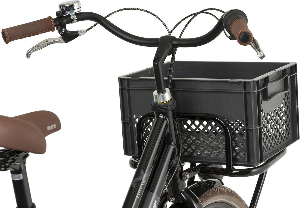 Fastrider Fietskrat Medium - Antraciet - 22L - Afbeelding 4