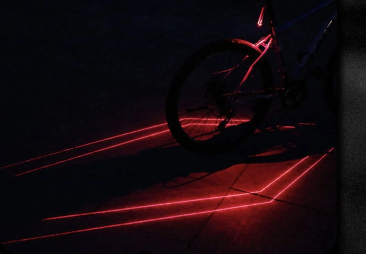 Merkloos Fietsverlichting USB Oplaadbaar Fiets Achterlicht LED Laser - Afbeelding 4