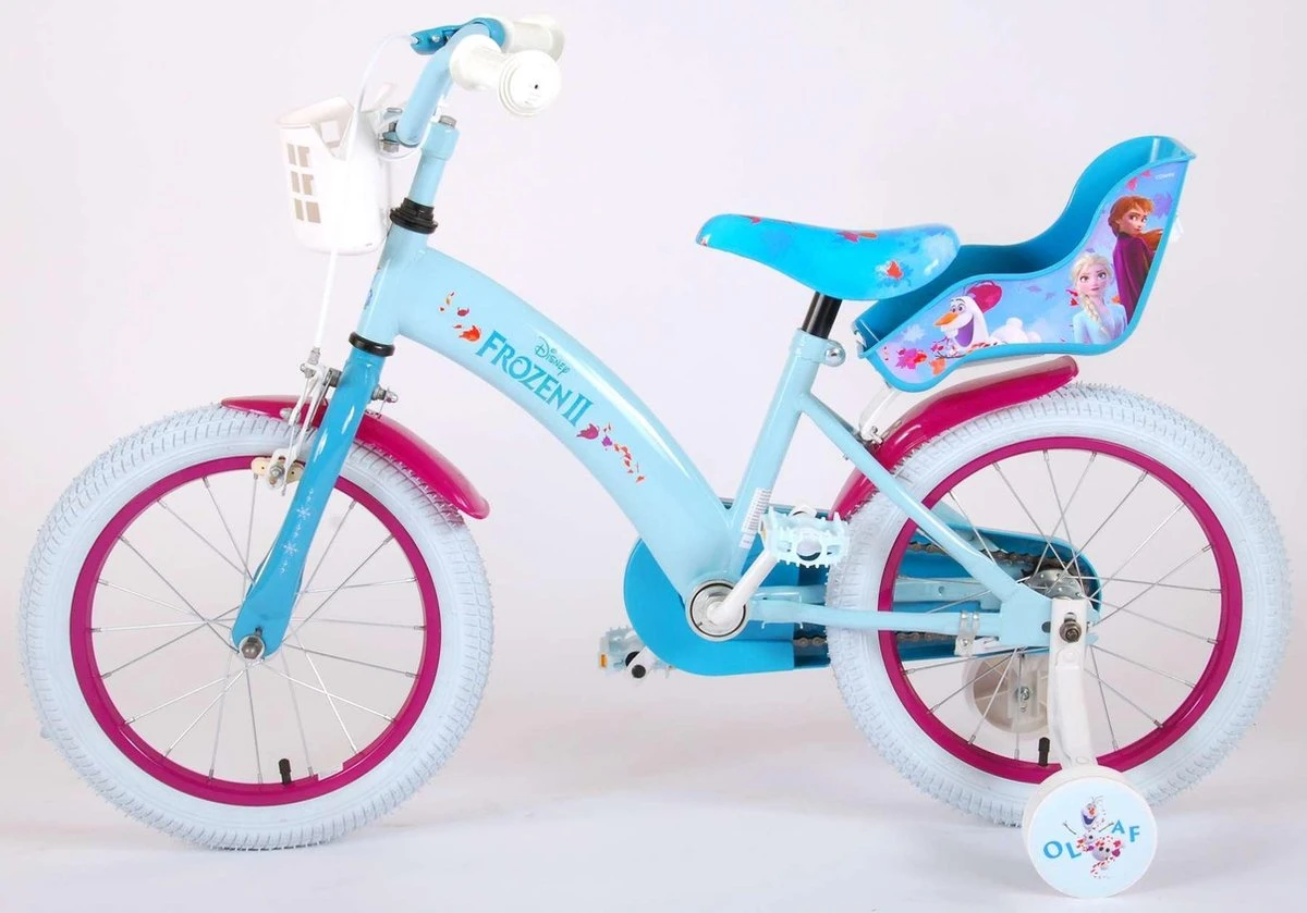 Volare Disney Frozen 2 - Kinderfiets - Meisjes - 16 Inch - Blauw/Paars - Afbeelding 13