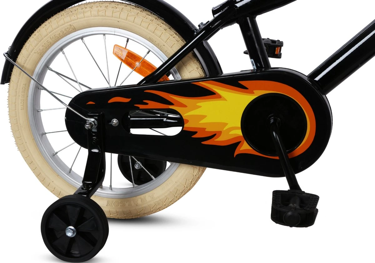 SJOEF Cruise Jongensfiets 16 Inch - Zwart - Afbeelding 5