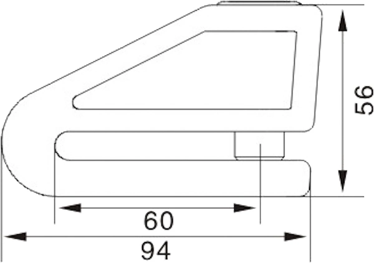 VINZ Baretti Schijfremslot ART4 - Zwart - Afbeelding 5