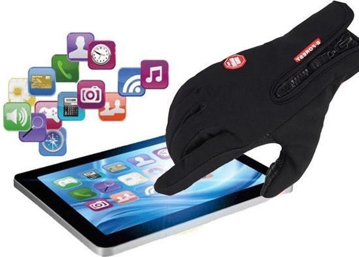 Merkloos Fietshandschoenen Unisex - Zwart - Maat S - Afbeelding 4