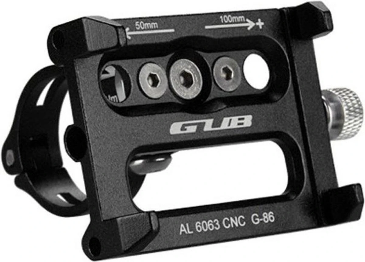 GUB Universele Fiets Telefoonhouder Voor Smartphone Zwart - Afbeelding 2