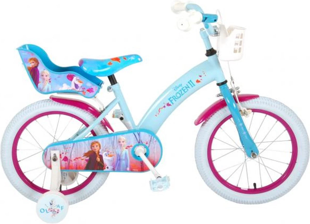 Volare Disney Frozen 2 - Kinderfiets - Meisjes - 16 Inch - Blauw/Paars - Afbeelding 18