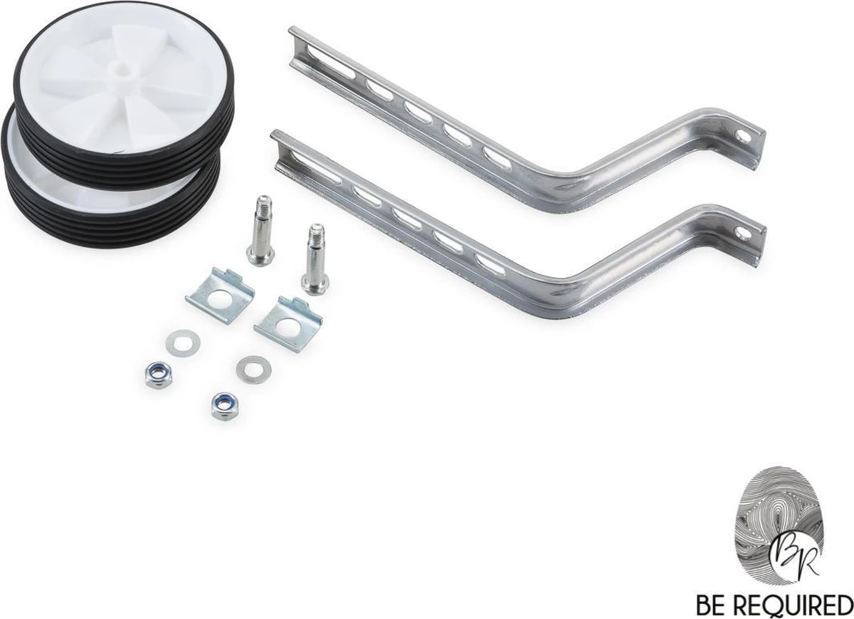 Be Required Stevige Zijwieltjes - 12 T/m 20 Inch - Zijwieltjes Voor Kinderfiets - Kinderfietsaccessoires - Wit - Afbeelding 3