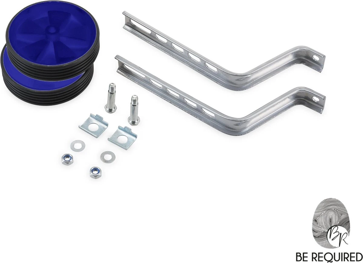 Be Required Stevige Zijwieltjes - 12 T/m 20 Inch - Zijwieltjes Voor Kinderfiets - Kinderfietsaccessoires - Blauw - Afbeelding 4