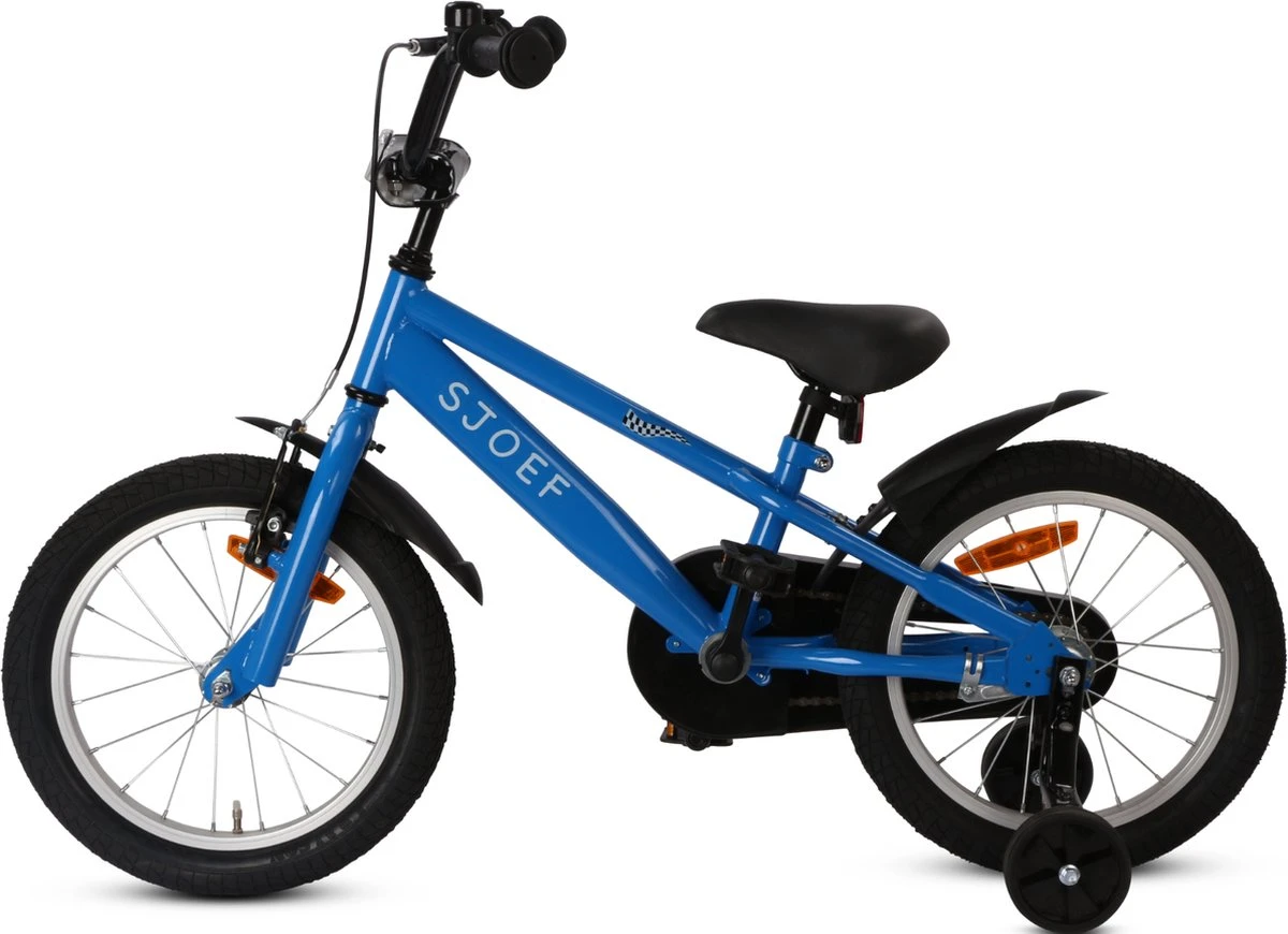 SJOEF Race Jongensfiets 14 Inch - Blauw - Afbeelding 7