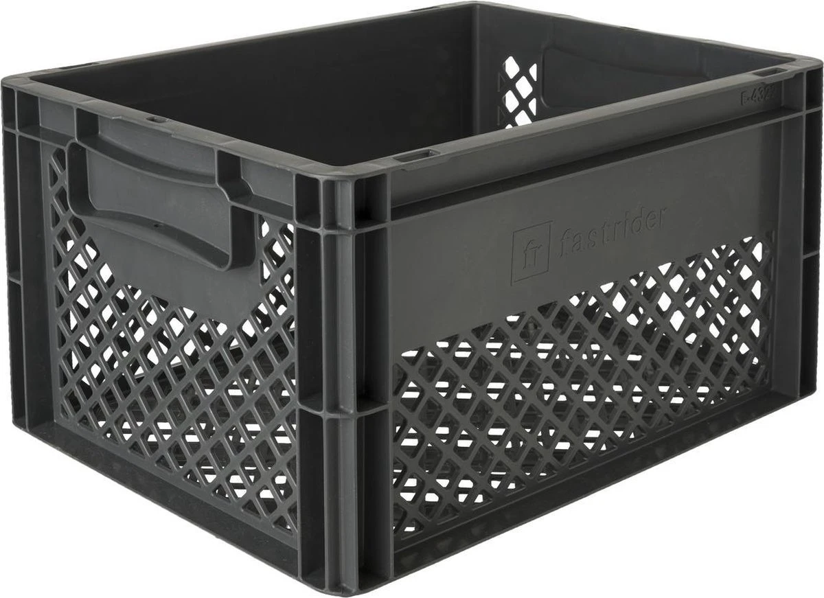 Fastrider Fietskrat Medium - Antraciet - 22L