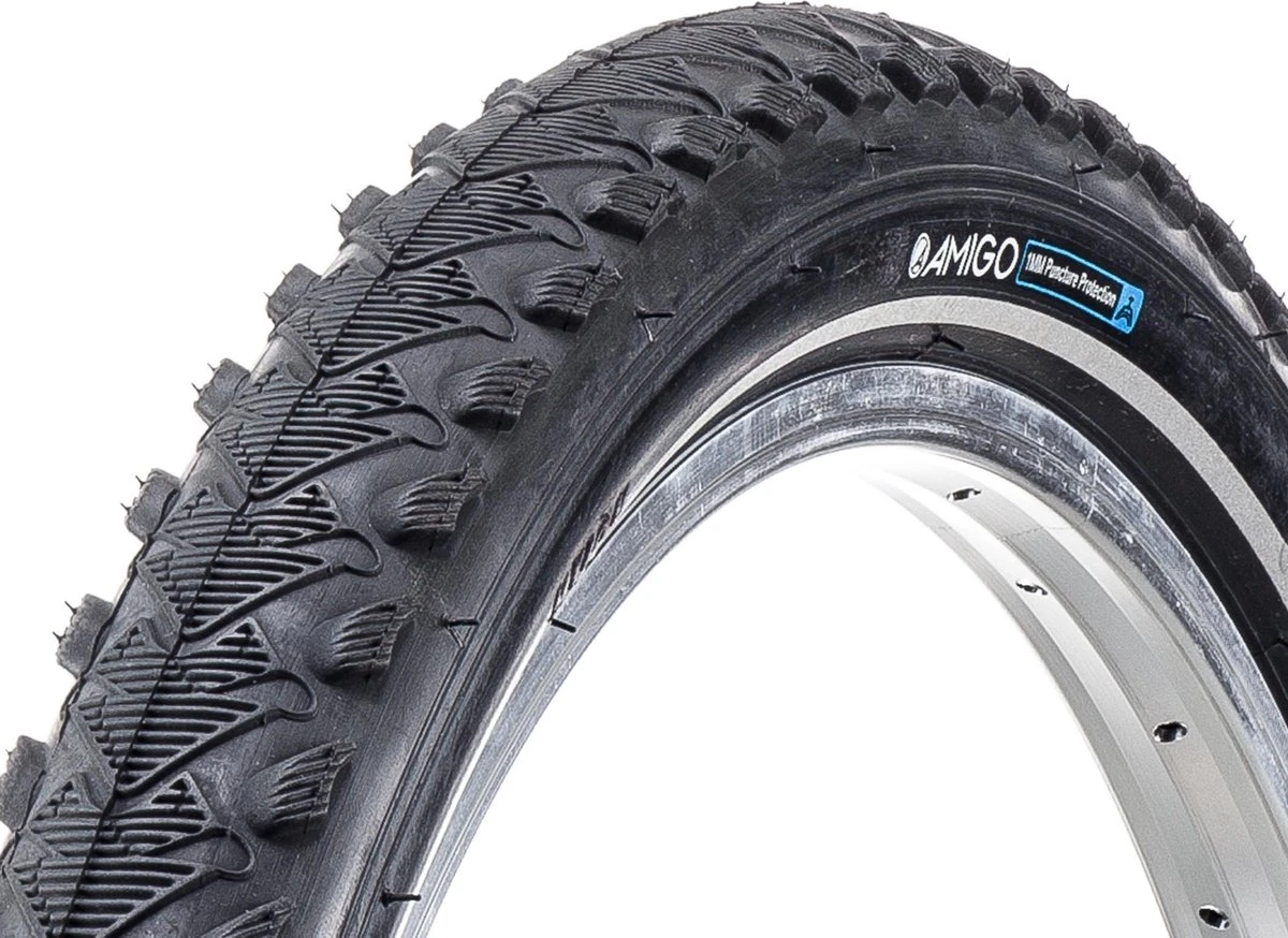 AMIGO Ortem Sprint Buitenband - Fietsband 26 Inch - ETRTO 50-559 Met Reflectie En Antilek - Zwart