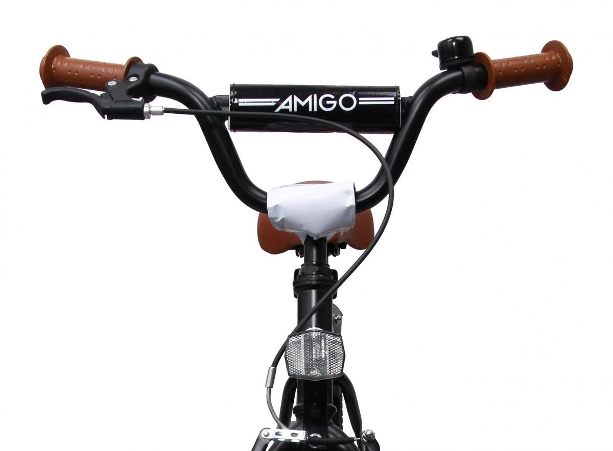 Amigo BMX Fun Jongensfiets - Kinderfiets 16 Inch - Matzwart - Afbeelding 9