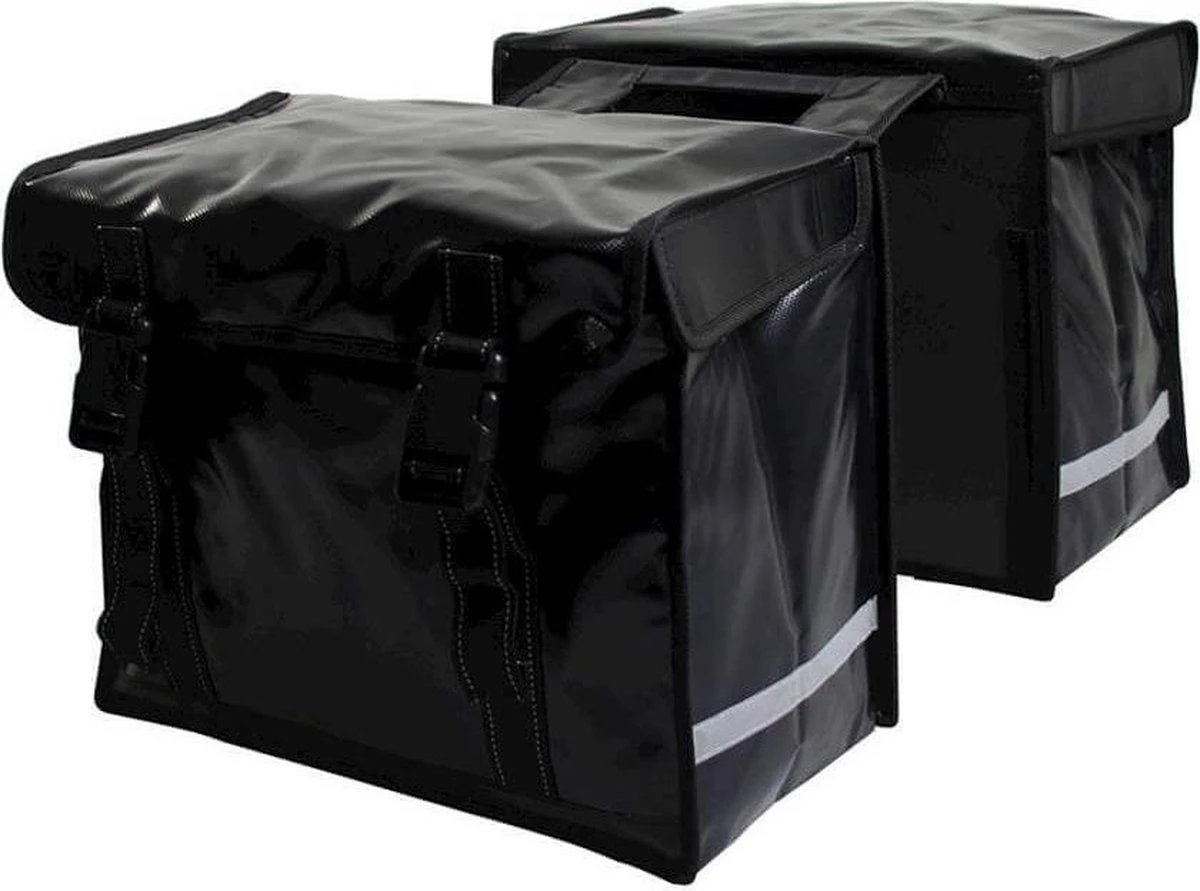 New Looxs Bisonyl Double Large Dubbele Fietstas - 66 Liter - Zwart - Afbeelding 5