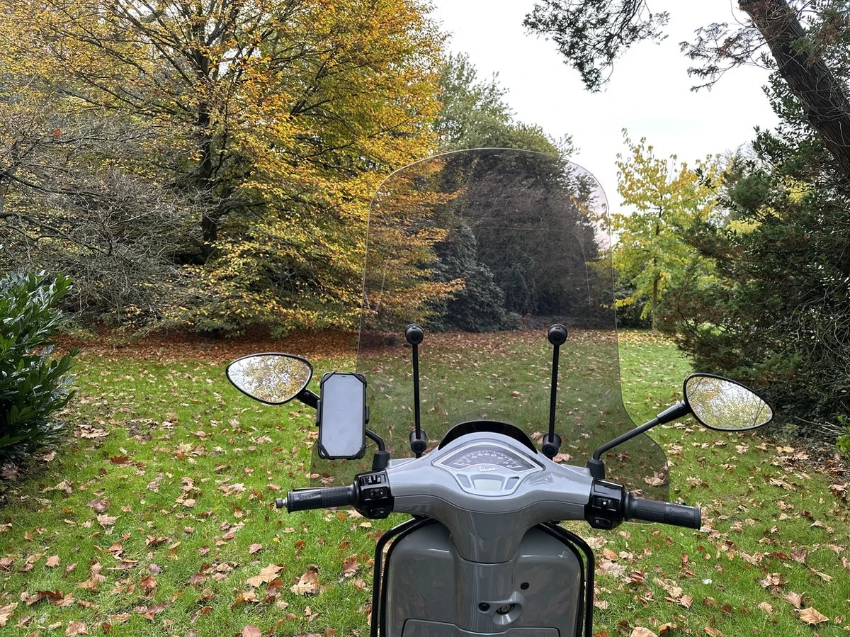 MANOS LIBRES - MODEL E PRO | TELEFOONHOUDER SCOOTER, MOTOR | SPIEGEL | UNIVERSEEL | ZWART | PIAGGIO | VESPA | ZIP - Afbeelding 3