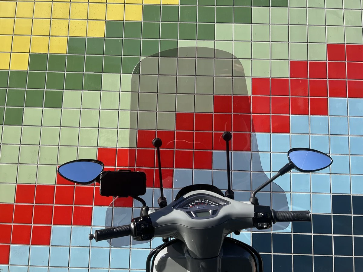 MANOS LIBRES - MODEL E PRO | TELEFOONHOUDER SCOOTER, MOTOR | SPIEGEL | UNIVERSEEL | ZWART | PIAGGIO | VESPA | ZIP - Afbeelding 14