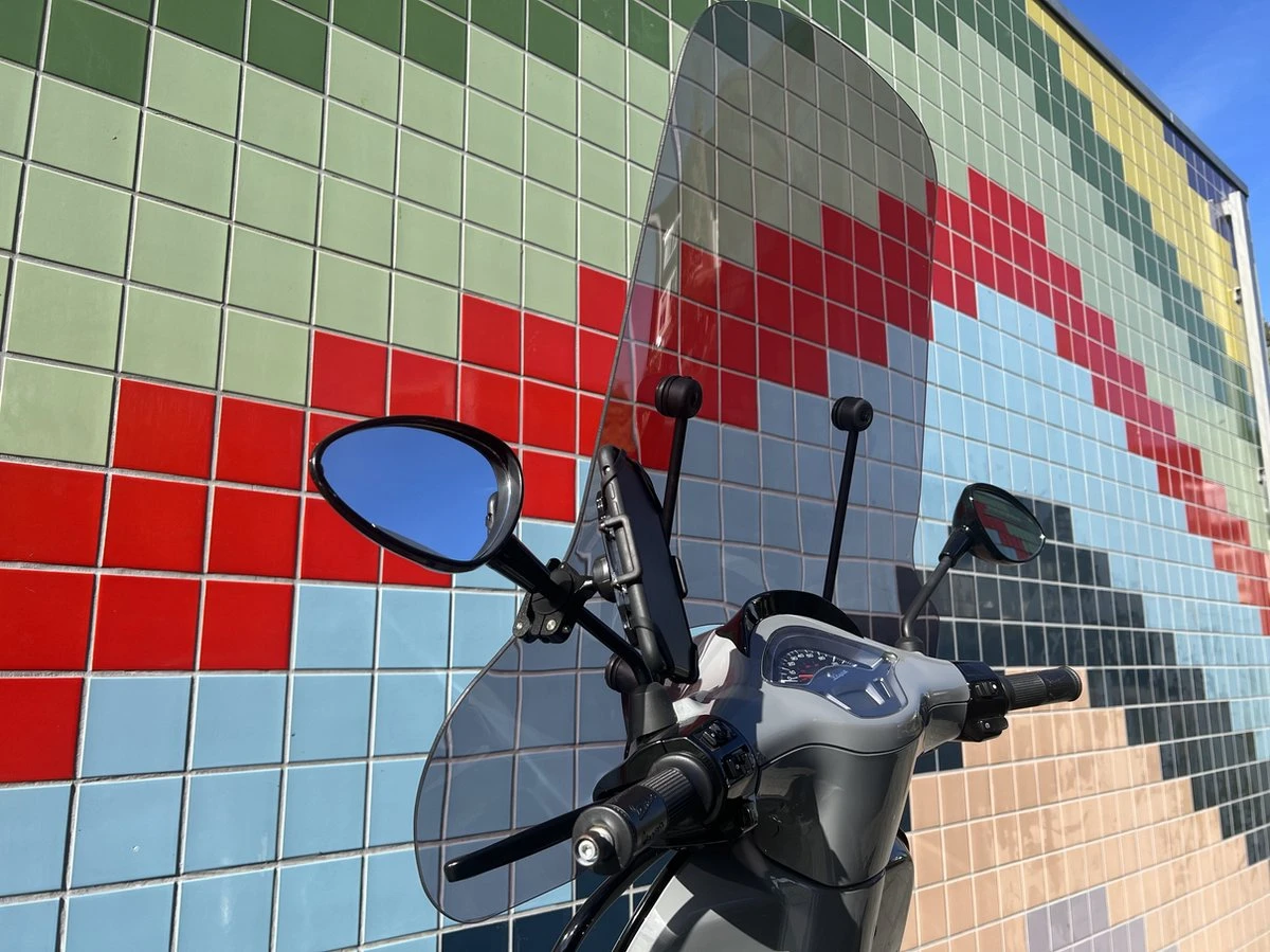 MANOS LIBRES - MODEL E PRO | TELEFOONHOUDER SCOOTER, MOTOR | SPIEGEL | UNIVERSEEL | ZWART | PIAGGIO | VESPA | ZIP - Afbeelding 16