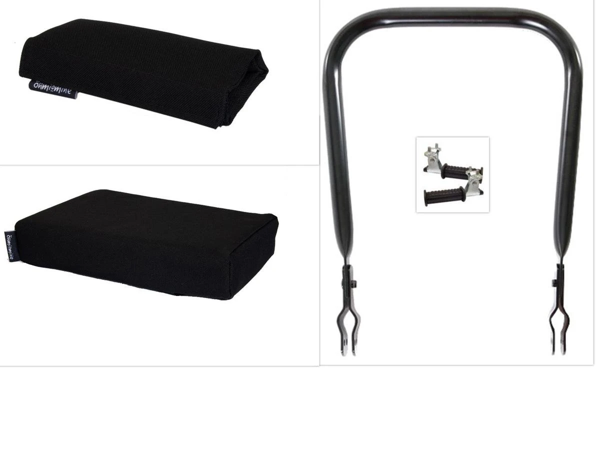 Bagagedrager-kussen, Rug-rolkussentje Incl. Voetsteuntjes En Rugleuning, Complete Set - Afbeelding 6