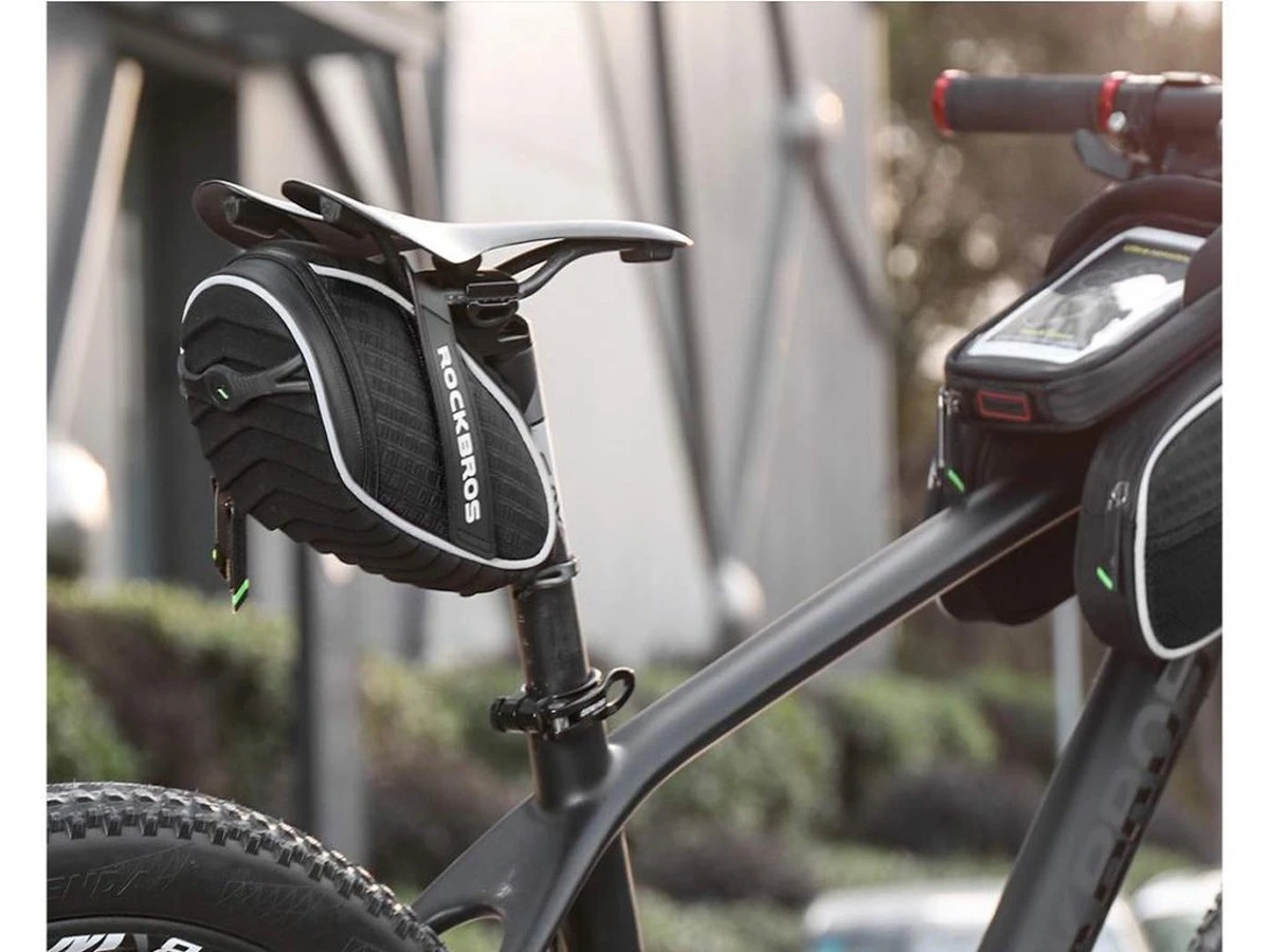 Rockbros Waterdichte Zadeltas - Frametas - 1,5 Liter - Universeel - Zwart - Afbeelding 10