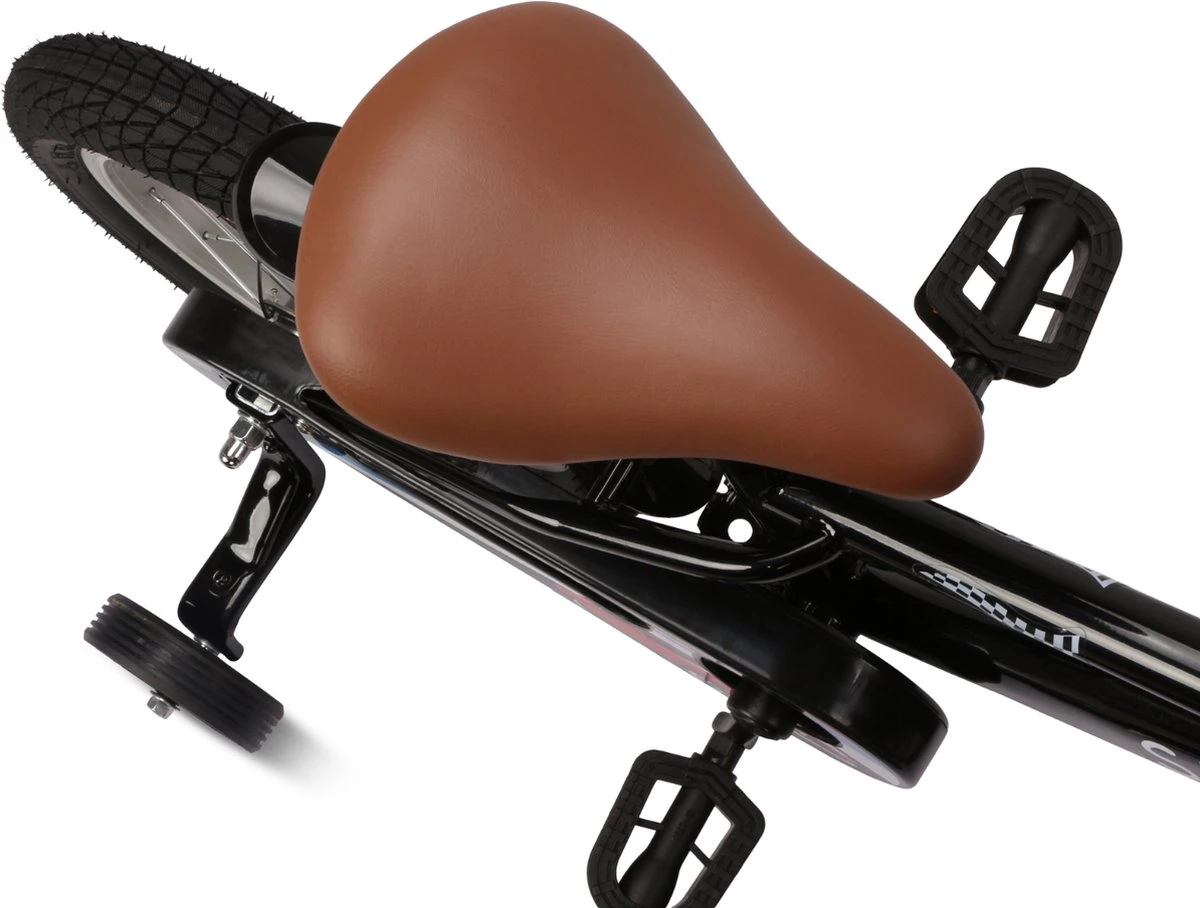 SJOEF Race Jongensfiets 14 Inch - Zwart - Afbeelding 6