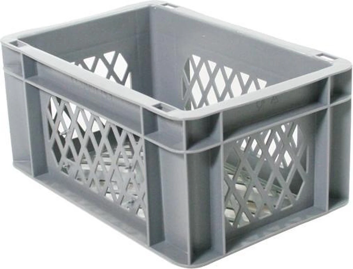 Merkloos Transport Bagage Krat Mini (grijs) - Fietsmand - Afbeelding 2