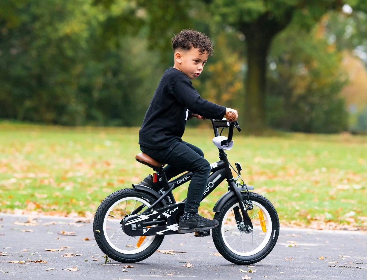Amigo BMX Fun Jongensfiets - Kinderfiets 16 Inch - Matzwart - Afbeelding 6
