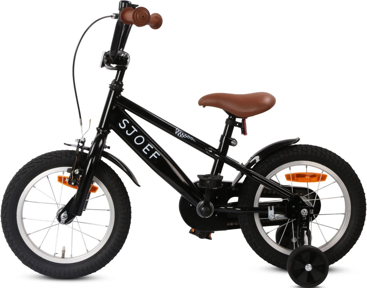SJOEF Race Jongensfiets 14 Inch - Zwart - Afbeelding 5