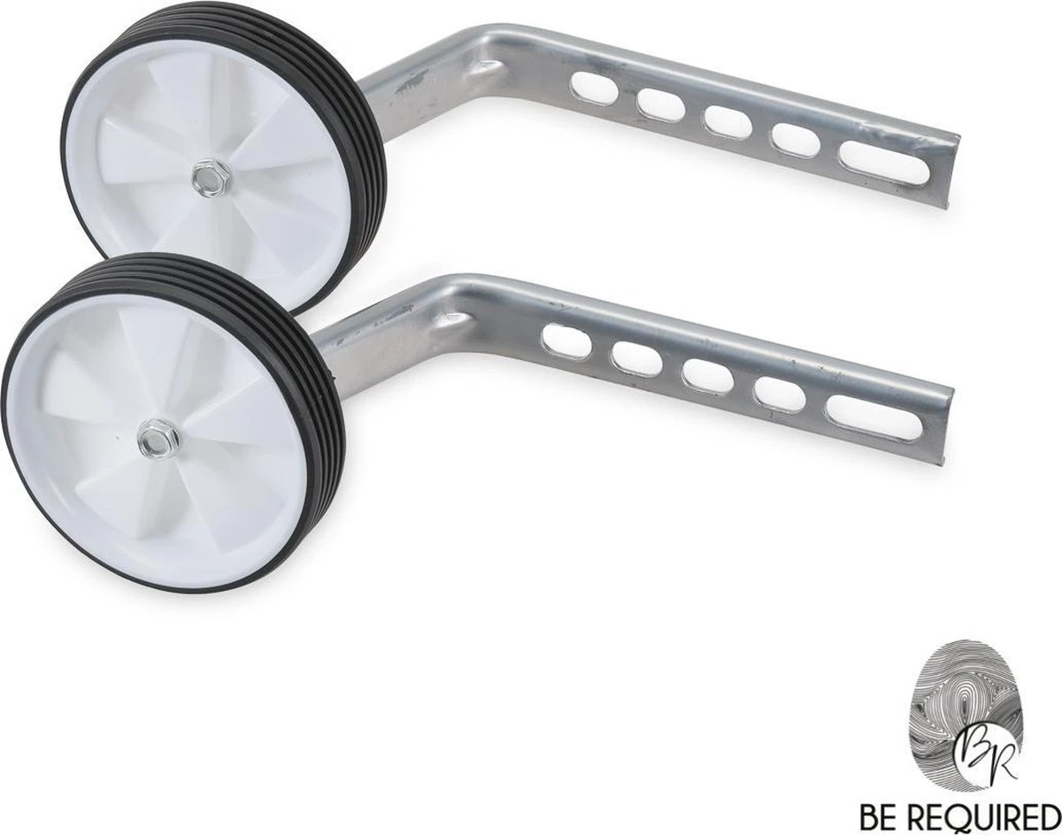 Be Required Stevige Zijwieltjes - 12 T/m 20 Inch - Zijwieltjes Voor Kinderfiets - Kinderfietsaccessoires - Wit - Afbeelding 2
