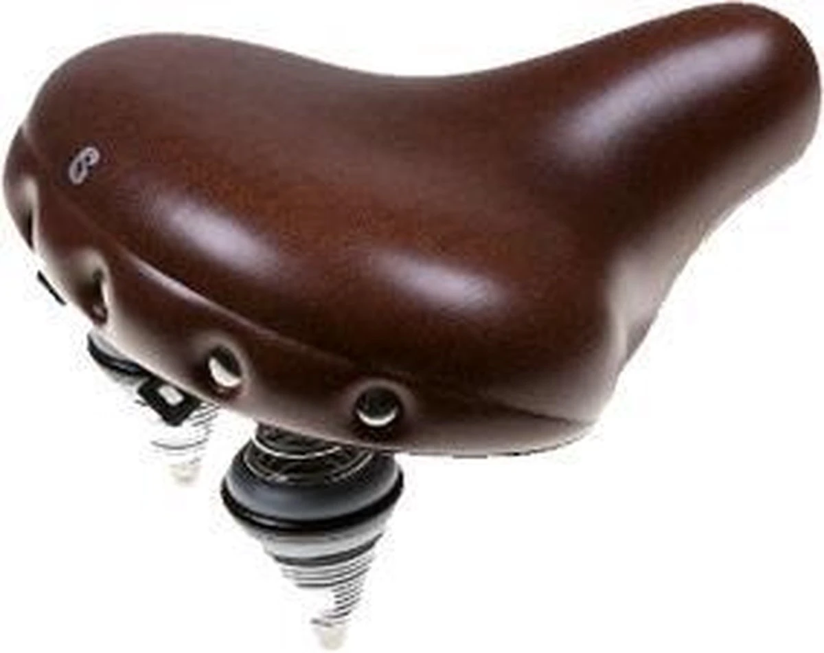 Selle Comfort Fietszadel Drifter - Bruin - Met Zwarte Hangveren - Afbeelding 2