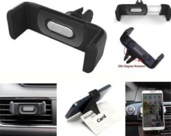 AirFrame XL Autohouder Ventilatiehouder Voor Samsung Galaxy S3/ S5/ S5/ S6/ S6 EDGE/ S6 EDGE Plus/ S7/ S7 Edge/ Note 2/ Note 3/ Note 4/ Note 5/ J5/ J7 - NIEUW!! Geschikt Met Een Schermgrootte Van 6 Inch!!!