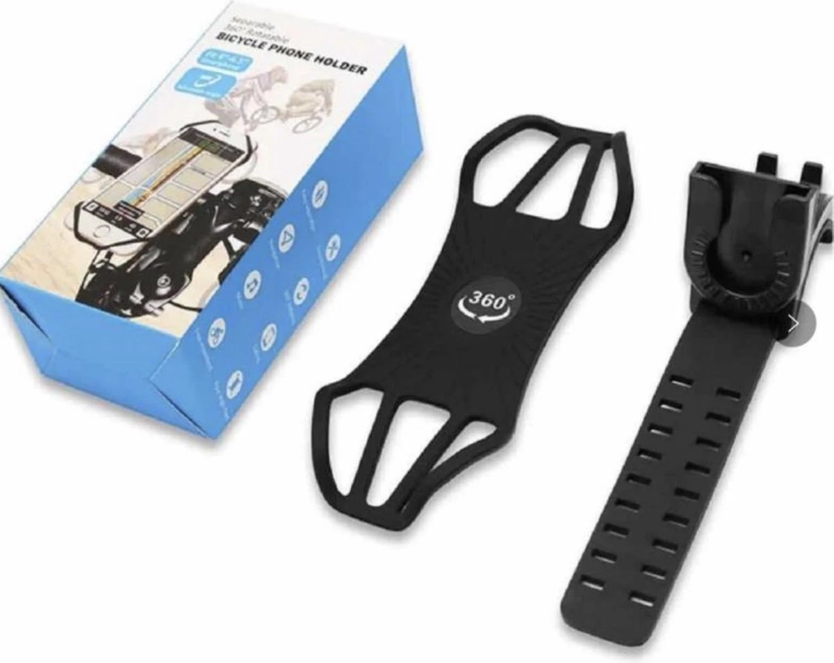 Merkloos Afneembare Mobiele Telefoon Houder Voor Op Je Fiets | Geschikt Voor Elk Toestel |Afneembaar | Houder Telefoon | Extra Stevig | Smartphone Houder | Stuur Houder | 360 Graden Draaibaar | Motor | Racefiets | Zwart - Afbeelding 5