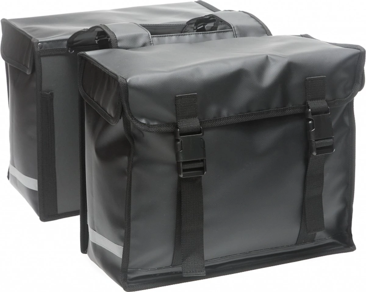 New Looxs Bisonyl Double Large Dubbele Fietstas - 66 Liter - Zwart - Afbeelding 7