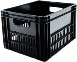 Kunststof Fietskrat 41 Liter Zwart